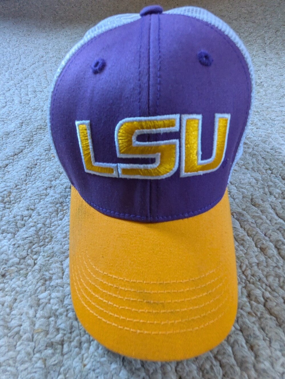 LSU Tigers Trucker Hat by Captivating Headgear With Adjustable Strap